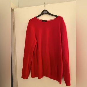 Red cashmere sweater
